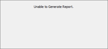 Unable to Generate Report