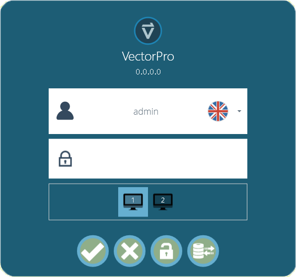 VectorPro Login Screen