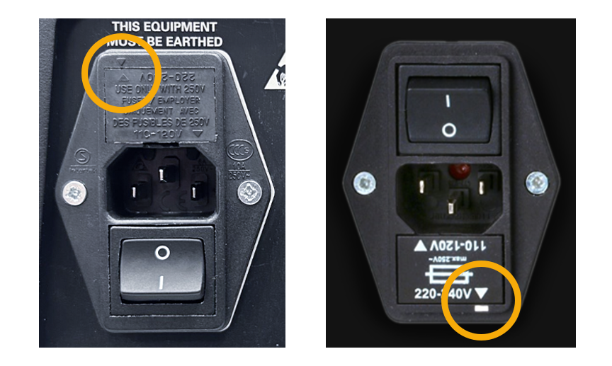 Power/fuse carrier/voltage selection variants