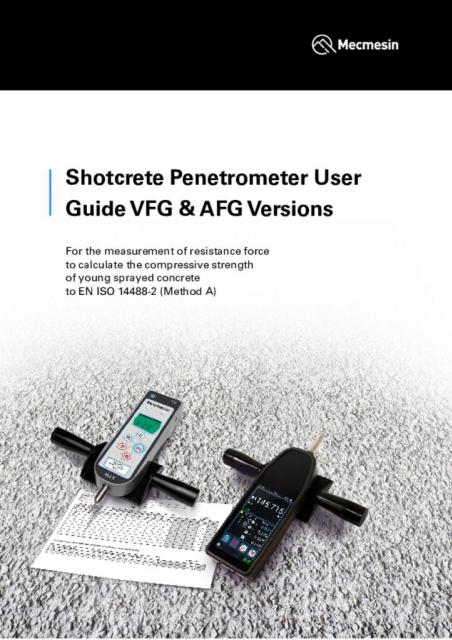 431-447-03-L00 Shotcrete Penetrometer User Guide