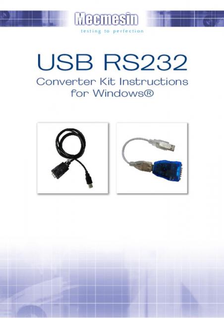 USB-RS232 Converter Kit