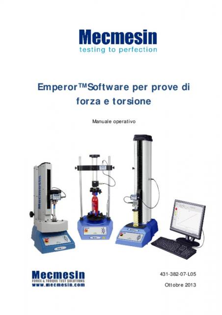 Emperor™ Software per prove di forza e torsione Manuale operativo
