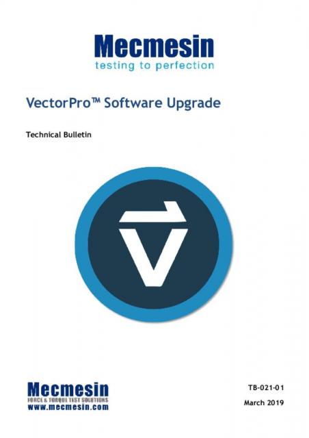 Installing or upgrading Vector Pro Software