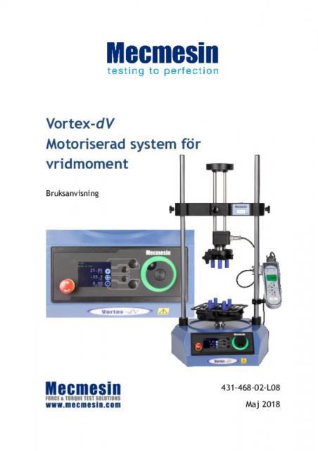 Vortex-dV Motoriserad system för vridmoment Bruksanvisning