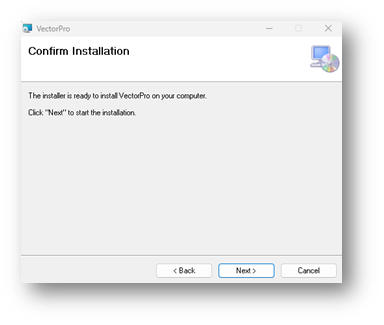 VectorPro software installation